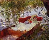 Two Women Asleep in a Punt under the Willows by John Singer Sargent
